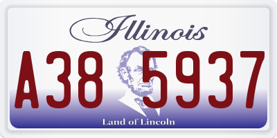 IL license plate A385937