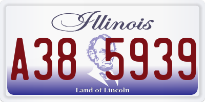 IL license plate A385939