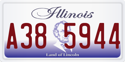 IL license plate A385944
