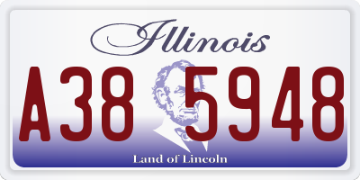 IL license plate A385948