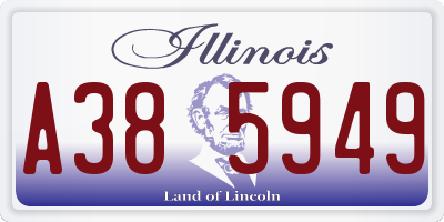IL license plate A385949