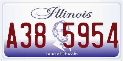 IL license plate A385954