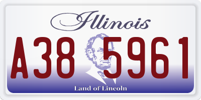 IL license plate A385961