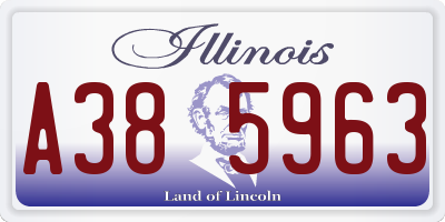 IL license plate A385963