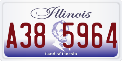 IL license plate A385964