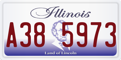 IL license plate A385973