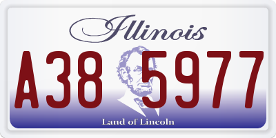 IL license plate A385977