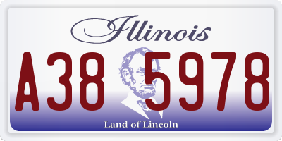 IL license plate A385978