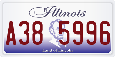 IL license plate A385996