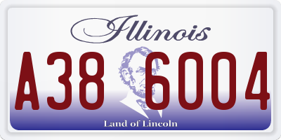 IL license plate A386004
