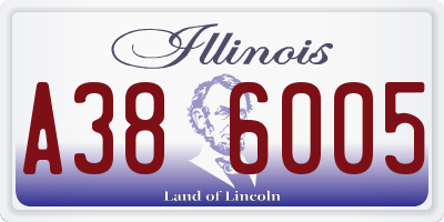 IL license plate A386005