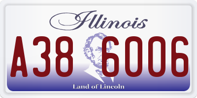 IL license plate A386006