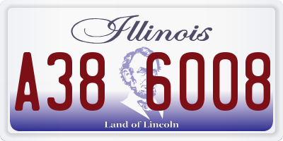 IL license plate A386008