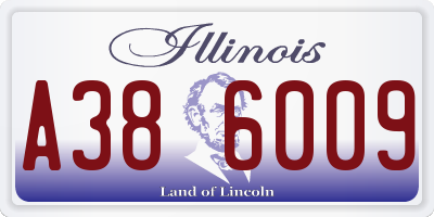 IL license plate A386009