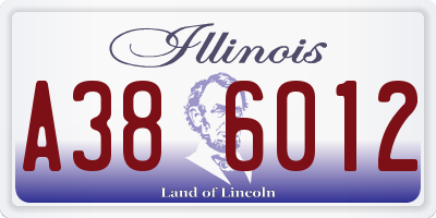 IL license plate A386012