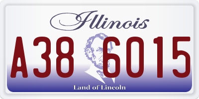 IL license plate A386015