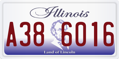 IL license plate A386016