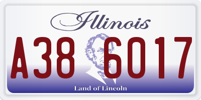 IL license plate A386017