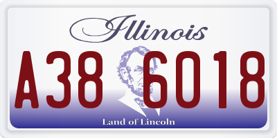 IL license plate A386018