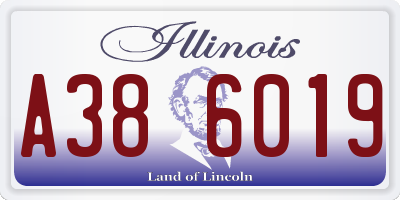 IL license plate A386019