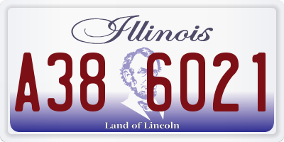 IL license plate A386021