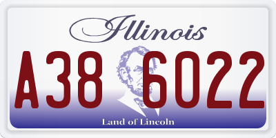 IL license plate A386022