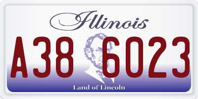 IL license plate A386023