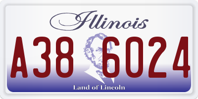 IL license plate A386024