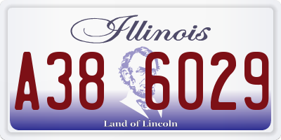 IL license plate A386029