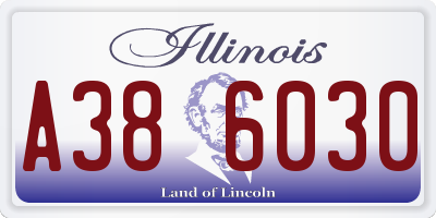 IL license plate A386030