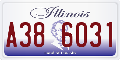 IL license plate A386031