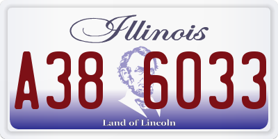 IL license plate A386033