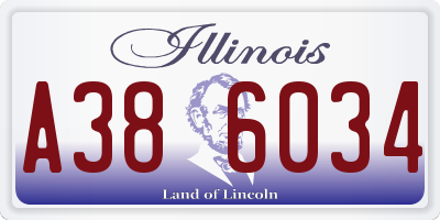 IL license plate A386034