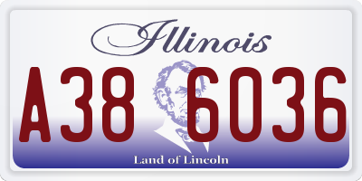 IL license plate A386036