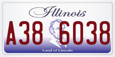 IL license plate A386038