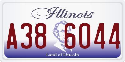 IL license plate A386044