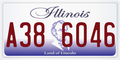 IL license plate A386046