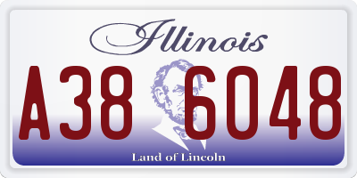 IL license plate A386048