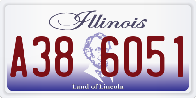 IL license plate A386051