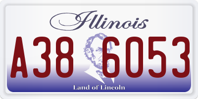 IL license plate A386053
