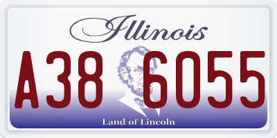 IL license plate A386055