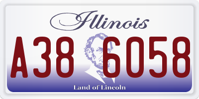 IL license plate A386058