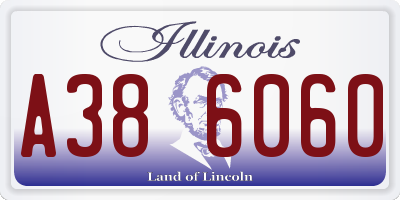 IL license plate A386060