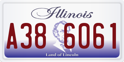 IL license plate A386061