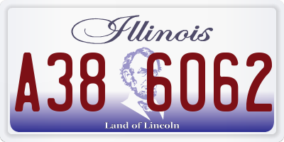IL license plate A386062