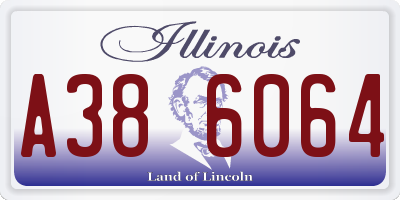 IL license plate A386064