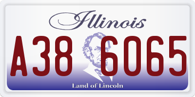 IL license plate A386065