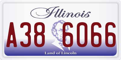 IL license plate A386066