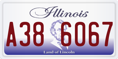 IL license plate A386067
