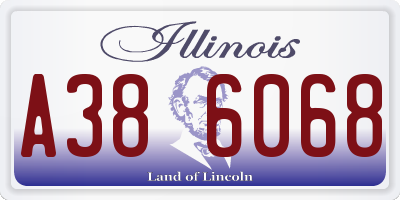 IL license plate A386068
